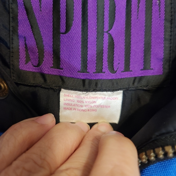 Descente Spirit Black and Blue Ski Suit Snow Bib. Vintage Large Snowboard - Picture 3 of 13